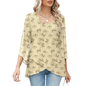 Plus Size Cotton Womens Blouse Short Sleeve Summer Tops