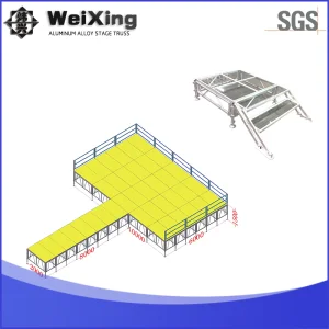 Premium Lightweight Aluminum Event Stage with Easy Access Steps