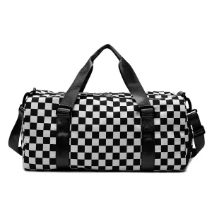 Wholesale Custom Luxury Designer Checkerboard Travel Luggage Fashion Multifunctional Swimming Fitness Duffle Storage Bag