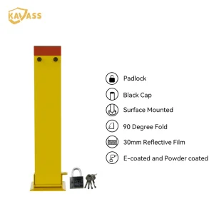 OEM KAVASS Carbon Steel Square Fold Down Bollard