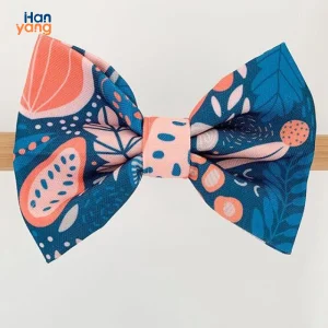 Hanyang Custom Canvas Polyester Pet Dog Bowtie with Private Brand Logo