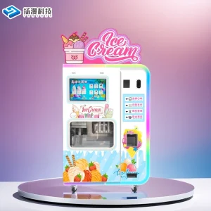 Soft Serve Fresh Fruit Ice Cream Maker Fully Automatic Ice Cream Robot Vending Machine for Business