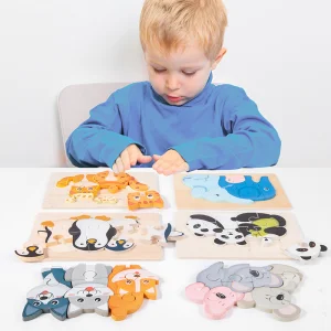3D Early Education Learning Puzzle Animal Board Kids Toys