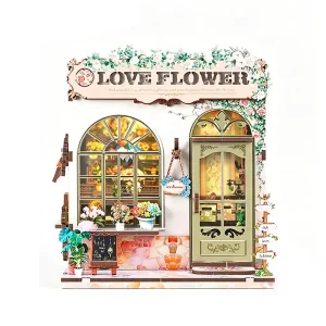 China DIY Wooden Flower Shop Book Nook Kit Factories, Pricelist