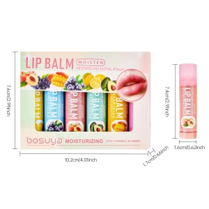 6-Pack Herbal Lip Care Lip Balm Set