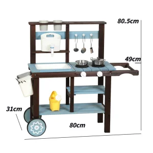 Outdoor Wooden Cooking Kitchen Toys Set