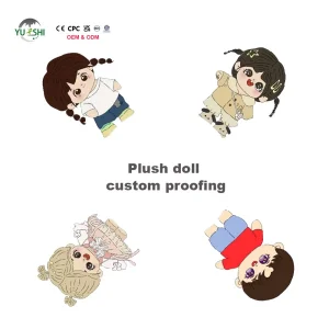 Custom Cartoon Characters Soft Stuffed Idol Star Doll Cartoon Girl Plush Toys