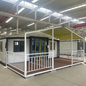 Casa contenedor prefabricada personalizada 20FT de lujo moderna, plegable, modular, móvil, portátil, movible, llave en mano, pequeña y expandible