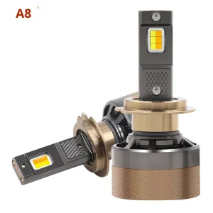 New A80-K15 Accord Car LED Headlights APP-Controlled Warm White/Yellow/White 180W 12V Smart High/Low Beam 18000LM Universal