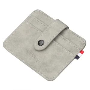 Cartera de cuero PU vintage, soporte para pasaporte, tarjetero, monedero de lujo para hombre