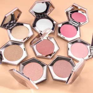 Private Label 8 Colors Waterproof Long Lasting Shimmer Glow High Pigment Pressed Powder Vegan Bronzer Highlighter Makeup