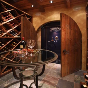 Luxury Wooden Doors with Decorative Laminate Finish Elegant Texture Interior Door for Villa Lobby Hall