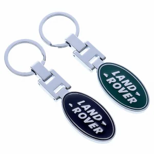 Wholesale Low MOQ High Quality Promotional Custom Car Brand Logo Round Metal Key Ring for Land Rover Cars