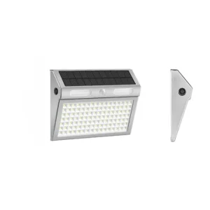 Lanterna Solar de Aço Inoxidável Durável 112 Iluminação de Segurança Externa com Sensor de Movimento à Prova d'Água para Porta da Frente, Quintal, Garagem