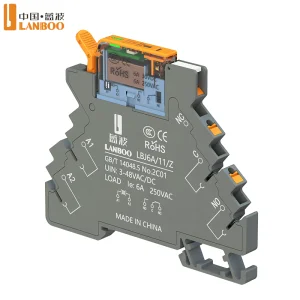 LANBOO Custom Voltages Ultra-Thin LED Micro Relay 6A DC12-24V SPDT Sealed Miniature Electromagnetic Relays