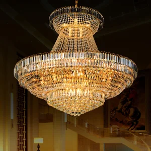 Zhongshan Wholesale Hotel Lighting Vintage French Gold Lamp Crystal Chandelie