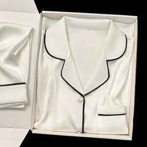 2026 Wholesale Luxury Silk Satin Pajamas Set
