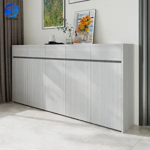 200cm Five Door Drawer No Paint Eco Solid Wood Shoe Rack