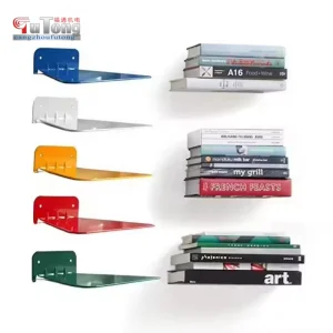 Wall Home Decor Floating Metal Book Storage Shelf for Office