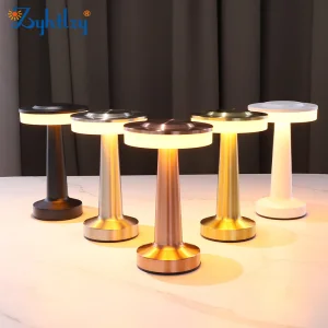 مصباح طاولة LED قابل لإعادة الشحن بتصميم قديم صغير لمكتب القهوة مصباح زخرفي لمائدة الطعام بار خارجي مصباح ليلي على المكتب (SH8013-E)