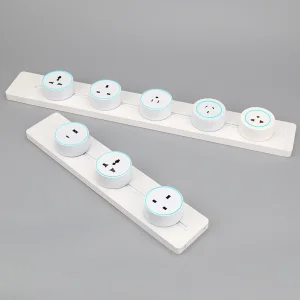 80cm Commercial Power Track System Professional Heavy Duty Electrical Rail for Restaurant Workshop 5 Multi-Plug Adapters