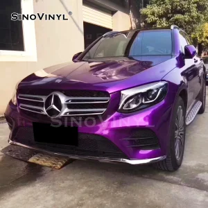 High Quality Waterproof Super Gloss Candy Purple Self-adhesive PVC Body Car Sticker Vinyl Wrap