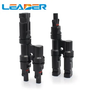 Leader 2 to 1 High Voltage 1000V 2t Mc4 IP68 T Branch Solar Panels Connector