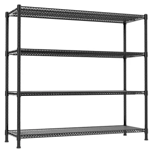 24 Dx59.6 Wx72.2 H Black Adjustable Heavy Duty Storage Shelves