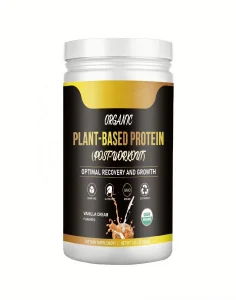 Wholesaler OEM Hot Sale Organic Plant Protein Powder Vegan for Adult Muscle Growth Diet Meal Shake 560g