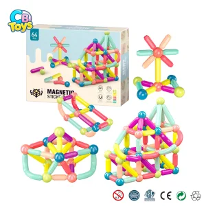 Educational Magnetic Balls&amp;Rods Diy Magnetic Toys Building Blocks Plastic Assembly Toys to Kids