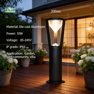 Controlador MPPT Solar Alimentado Luz de Caminho para Jardim ao Ar Livre Quadrada Superior