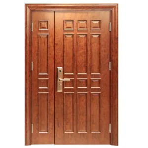 China Manufacturer Interior Emergency Exit Fire Rating Fireproof Fire Prevention Timber Composite Interior Swing Wooden Exterior Door