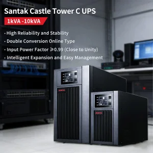 Santak Castle Tower C 1KVA 1KW 2KVA 3KVA 6KVA 10KVA 220V Lead-acid Battery BACKUP POWER UPS