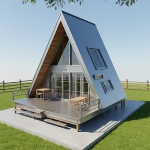 Prefabricated A-Frame Cabin Kit Modern Steel Structure