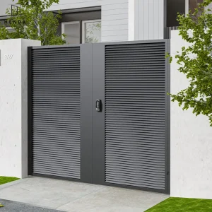 Factory Direct Entrance Modern Wrought Courtyard Exterior Security Main Iron Steel House Main Gate Door