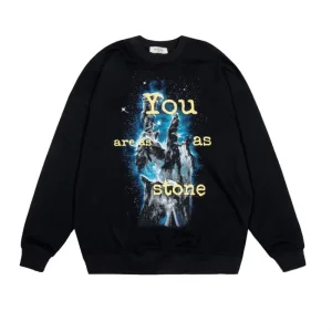 Man's Whoesale Oversized Crew Neck Sweatshirt with Curtom Graphic Print