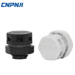 Cnpnji Plastic Pressure Relief Valve PTFE Membrane IP68 Screw Waterproof Breather Air Vent Plug Cable Gland