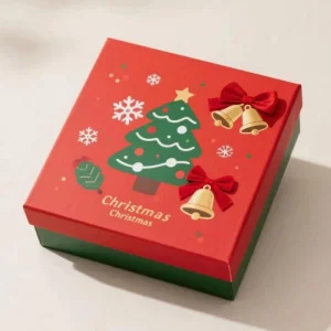 Caja de regalo navideña personalizada de tamaño fábrica con patrón impreso para envolver regalos de festival