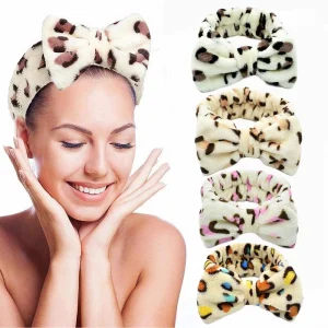 Fashion Hair Accessories Fluffy Leopardprint Bow Headband Decoration