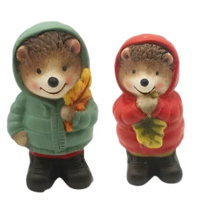 Cheap  Festive Red & Green Ceramic Bear Statue with Hooded Holiday Attire HDFS8142 Supplier, Suppliers