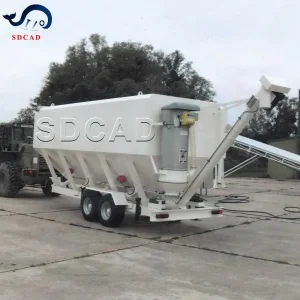 Sdcad 30m3/H Ready Wet Mix Mini Small Truck Mounted Mobile Concrete Batching Mixing Plant with Horizontal Cement Silo Factory Price