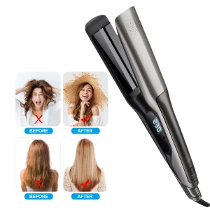 In Stock Straightener Hair Plate Steam Flat Iron Curler 2-in-1 for Household Hotel Use