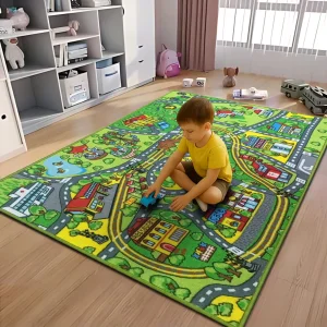 Children Educational and Fun Play Area Rugs Non Slip Washable Nursery Carpets Alphabet Floor Mat for Kids Room
