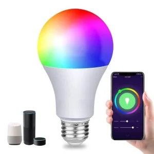 Rgbrw Graffiti Timing Smart Bulb 7W/9W Tuya WiFi Light Energy Saving RGB E26 E27 LED Lamp Voice Control Dimmable