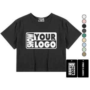 CB106-KL210CT Women's Breathable Cotton Streetwear Croptop T-Shirt-Loose Fit Gym Workout Top