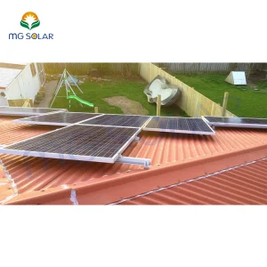 Solar T-Shaped Metal Tile Roof Cheap Mounting Bracket Factory Design Solar Panel L Foot Metal Roof Bracket Installation