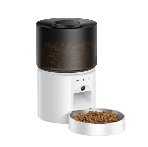 Automatic Dry Food Dispenser Intelligent Pet Feeder Wifi Remote Timing Portion Feeding Dual Power Standby Design for Indoor