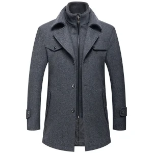 Unisex Beige Overcoat