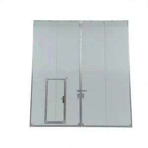 Industrial Double Swing Door with Wicket Access