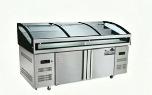 Stepped Ice Platform / Commercial Refrigerated Seafood Display Counter